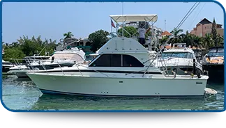 35 ft Gannet fishing charter Cancun 8 passengers